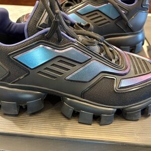 Prada Nero Rubber Knit Sneakers